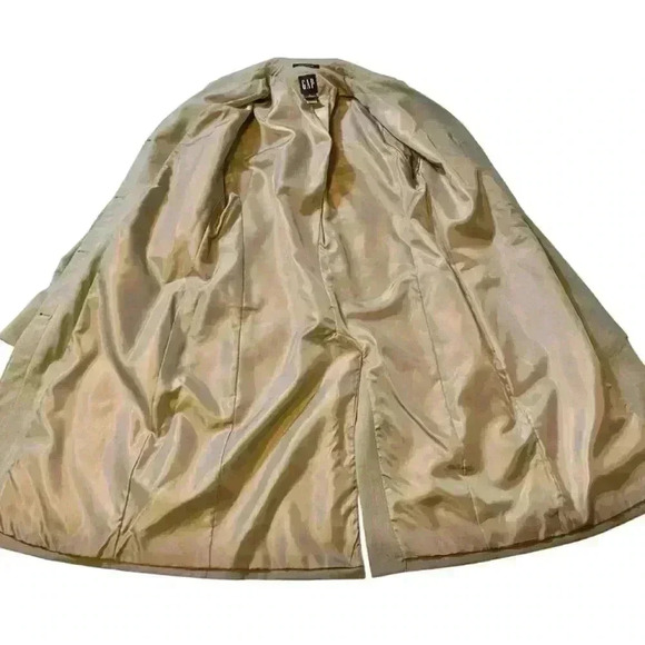 GAP Women's Knee-length Classic Overcoat Coat Long Sleeve Notched Collar Grey S - Picture 10 of 14